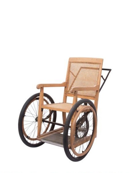 Period light wood wheelchair